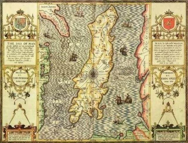 John Speed Historial Map Isle of Man Historical Map 1000 Piece Jigsaw Puzzle (1610)