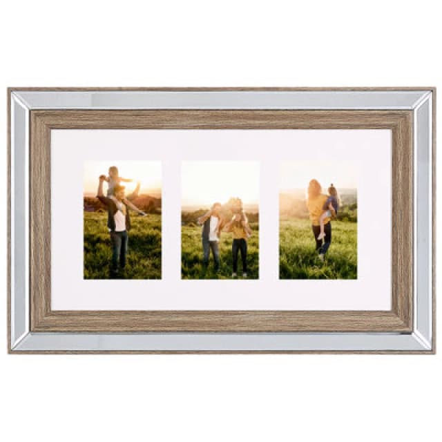 Beliani Frame For 3 Photos Sinta Silver