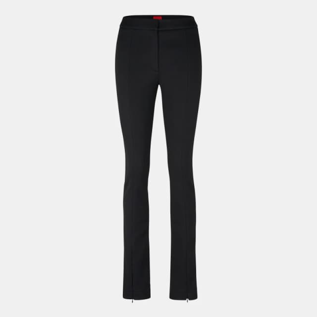 Hugo Womens Hatisu 01 Slim Fit Trousers Black female 4 (XXS)