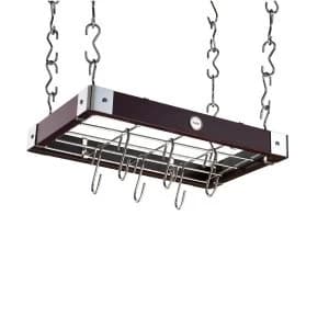 Hahn Metro Natural Wood Square Ceiling Rack - Espresso