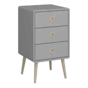 Softline Grey 3 Drawer Chest, Grey