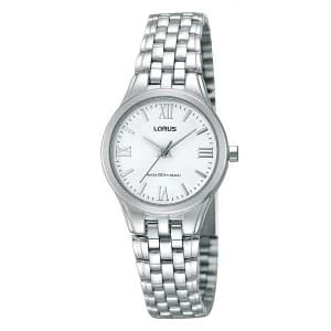 Lorus RRS01UX9 Ladies Wrapped Bracelet Dress Watch with White Dial