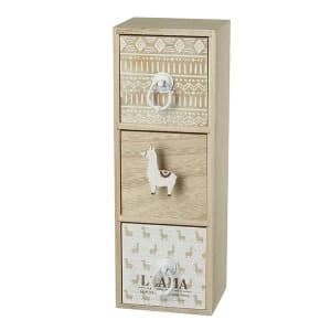 Mini 3 Drawer Cabinet With Llama Handles By Heaven Sends