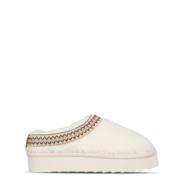 Be You Trim Mule Flat Ankle Boots - Cream Cream 3