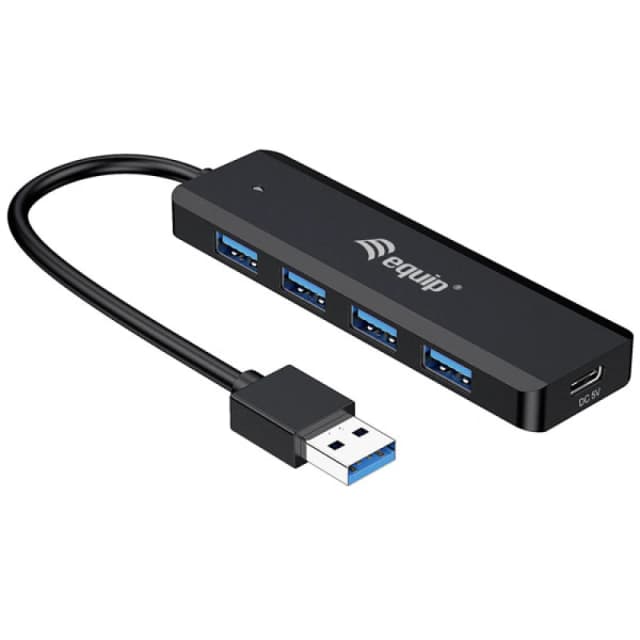 Equip 4-Port USB 3.2 Gen 1 Hub with USB-C Adapter