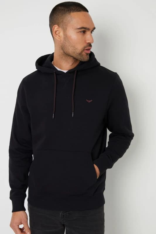 Threadbare Cotton Blend 'Clementine' Hoody Black