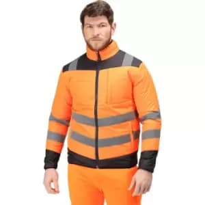 Regatta Mens Baffled Hi-Vis Thermal Top (L) (Orange/Navy) - Orange/Navy