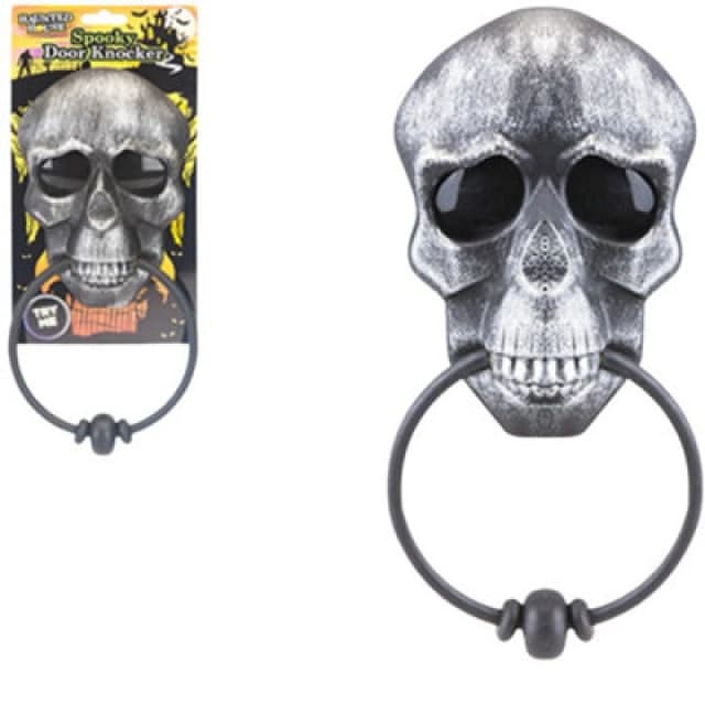 Animated Talking Skull Door Knocker Halloween Decor