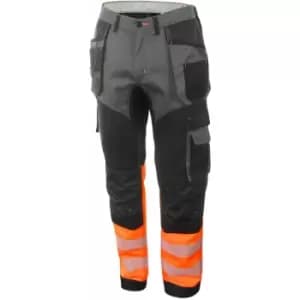 Beeswift - HIVIS TWO TONE TROUSERS OR/BLK 34 - Orange / Black - Orange / Black