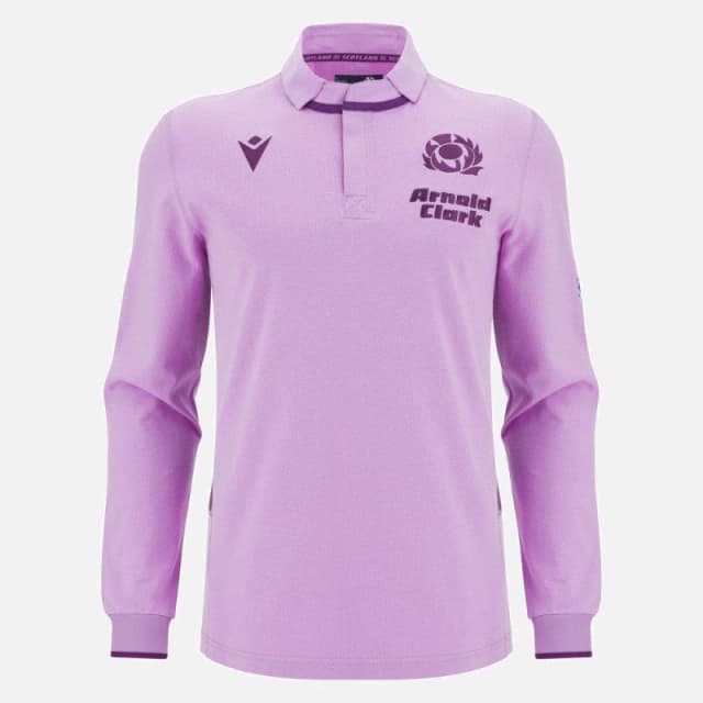 Macron Scottish Rugby World Cup Long Sleeve Away Shirt 2025 Adults Pink male Medium
