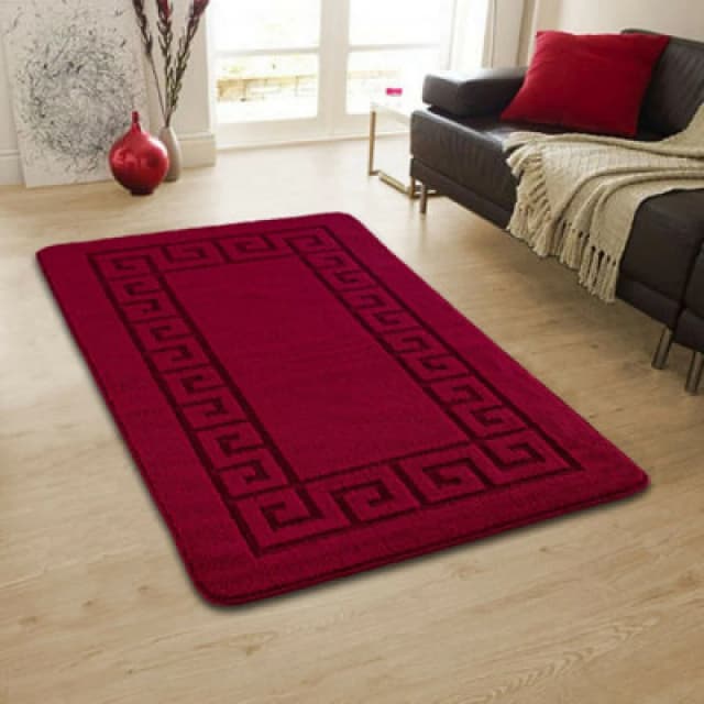 Smart Living Smart Living Plain Heavy Duty Machine Washable Hallway Kitchen Non Slip Door Mat in Red Size: 60cm x 220cm Red 60cm x 220cm Unisex 8680