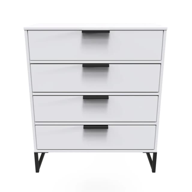 Madrid 4 Drawer Chest In White Matt (Ready Assembled)