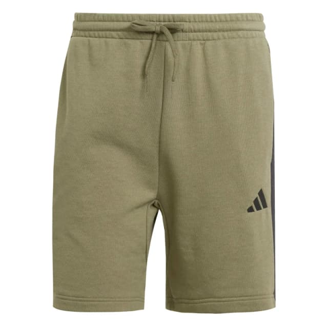 adidas Essentials 3 Stripe Fleece Shorts Mens - Green Green L