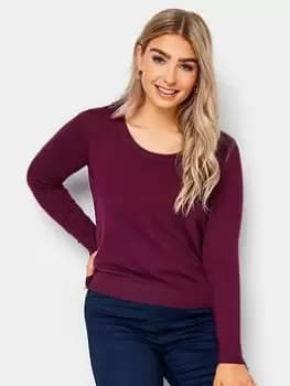 M&Co Petite Petite Crew Neck Jumper Purple, Purple, Size 12-14, Women
