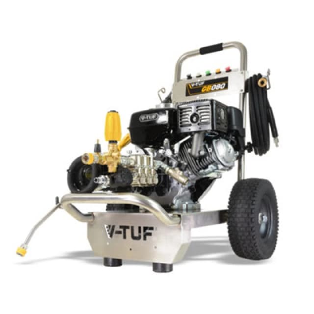 V-Tuf Gb080 Industrial 9Hp Gearbox Driven Honda Petrol Pressure Washer - 2900Psi, 200Bar, 15L/min
