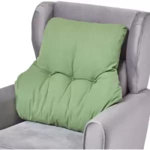 HOMESCAPES Forest Green Cotton Back Support Cushion - Green