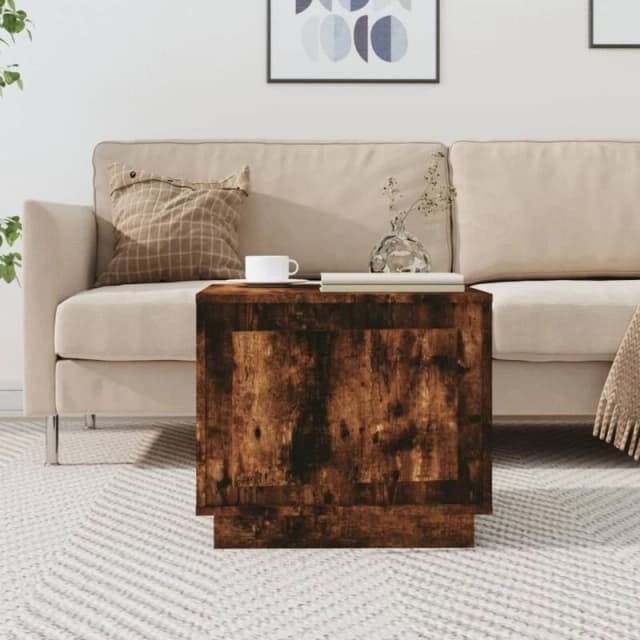 VIDAXL Coffee Table Smoked Oak 51x50x44cm Engineered Wood Vidaxl 8720845794552