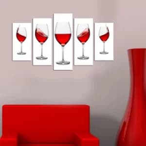 5M-37 Multicolor Decorative MDF Painting (5 Pieces)