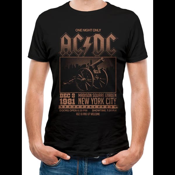 AC/DC - Unisex Madison Sq Garden T-Shirt (Black)