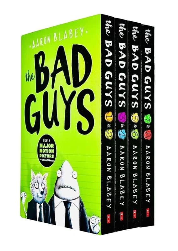 The Bad Guys Episodes 1 To 8 4 Book Set By Aaron Blabey Graphic Novel Series For Kids Aaron Blabey Books