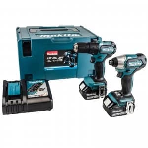 Makita DLX2221J 18v LXT Cordless Compact Brushless Combi Drill Impact Driver Kit 2 x 3ah Li ion Charger Case