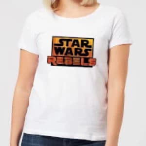 Star Wars Rebels Logo Womens T-Shirt - White - 3XL