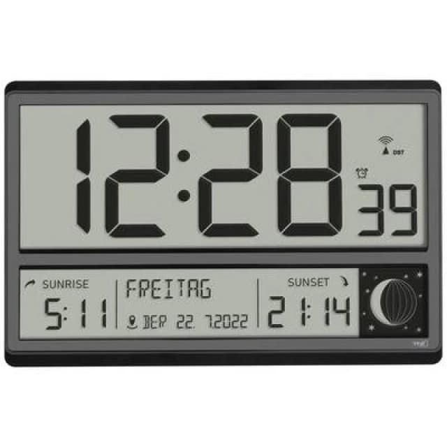 TFA-Dostmann 60.4524.01 Funk Wanduhr 360cm x 28mm 235 Schwarz...