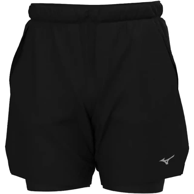 2 in 1 shorts Mizuno Core 7.5 Noir Male M