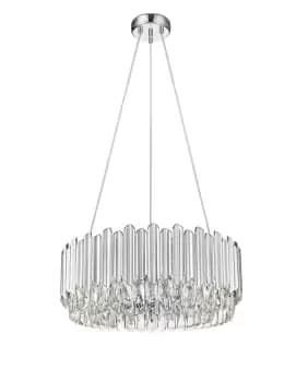 Grenada 6 Light Chrome Crystal Pendant Ceiling Light