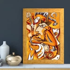 AC150711482 Multicolor Decorative Framed MDF Painting