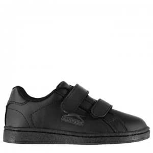 Slazenger Ash Vel Childrens Trainers - Black/Charcoal