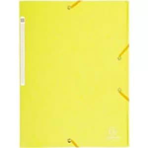 Exacompta 3 Flap Folder 17113H A4 Lemon 425gsm Pressboard 24x32cm Pack of 25