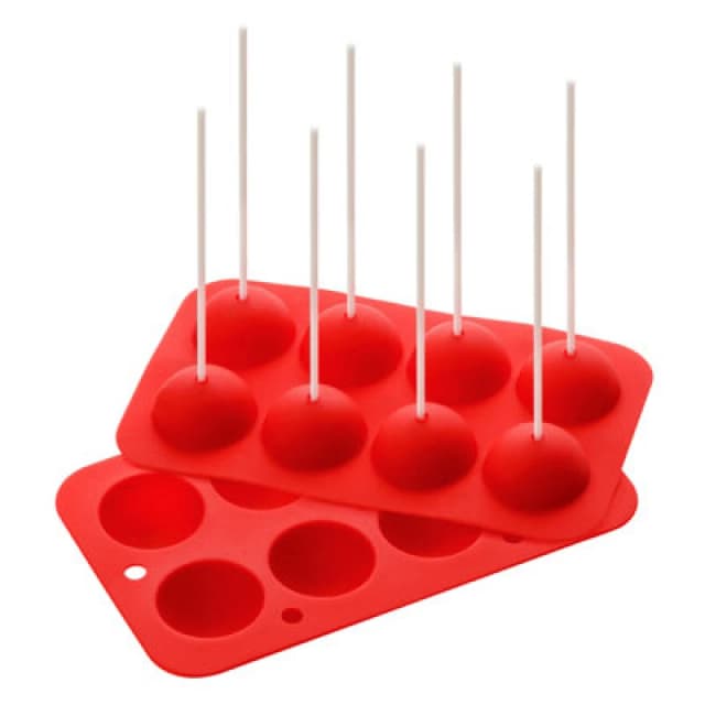 Premier Housewares 8 Ball And 24 White Sticks Cake Pop Mould Red
