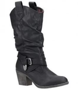 Rocket Dog Sidestep Knee High Boots - Black