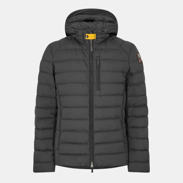 Parajumpers Mens Last Minute Duck Down Water Resistant Windproof Short Puffer Jacket Black 541 male M