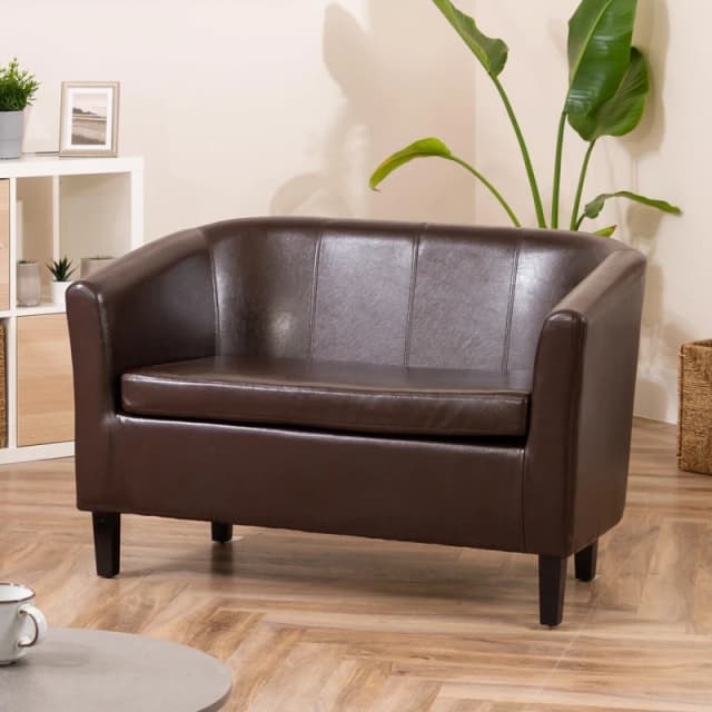 Artemis Home Meriden 2 Seat Tub Sofa in Brown Brown Unisex