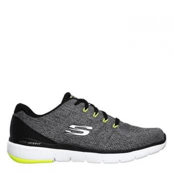 Skechers Flex 3 Stall Mens Trainers - Grey/Black