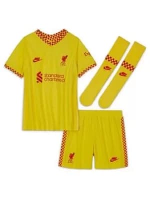 Nike Liverpool Fc 3rd Little Kids 21/22 Kit, Yellow, Size L