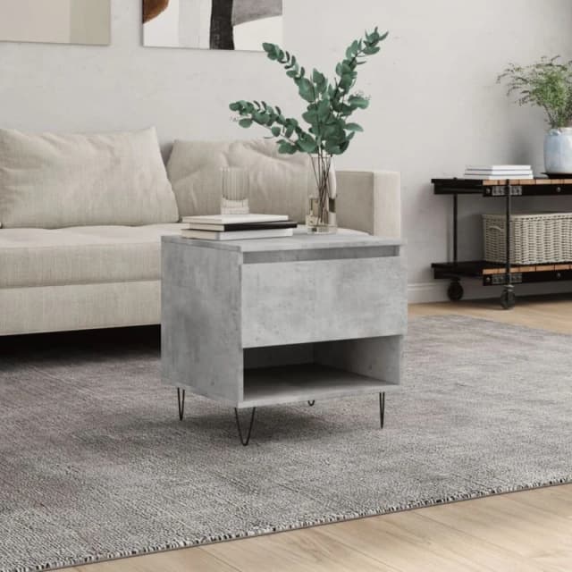 Vidaxl Coffee Table Concrete Grey 50X46X50 Cm Engineered Wood, Grey 830916