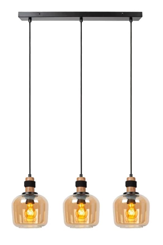 Netlighting Lucide ILONA Pendant light 3xE27 Amber Amber Unisex