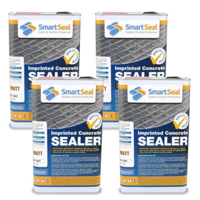 Smartseal Imprinted Concrete Sealer, Matt Finish, Driveway And Patio Sealer, Outdoor Concrete Sealer For Stamped Concrete, 4 X 5L