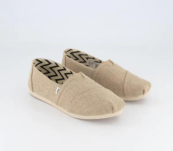 TOMS Womens Alpargata Slip Ons Natural, 3