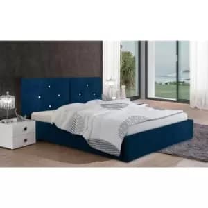 Cubana Bed Super King Plush Velvet Blue