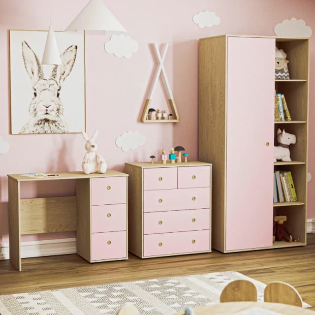 Lassic Junior Vida Neptune 3 Piece Bedroom Set Bedroom Packages One Size Pink 84942691000