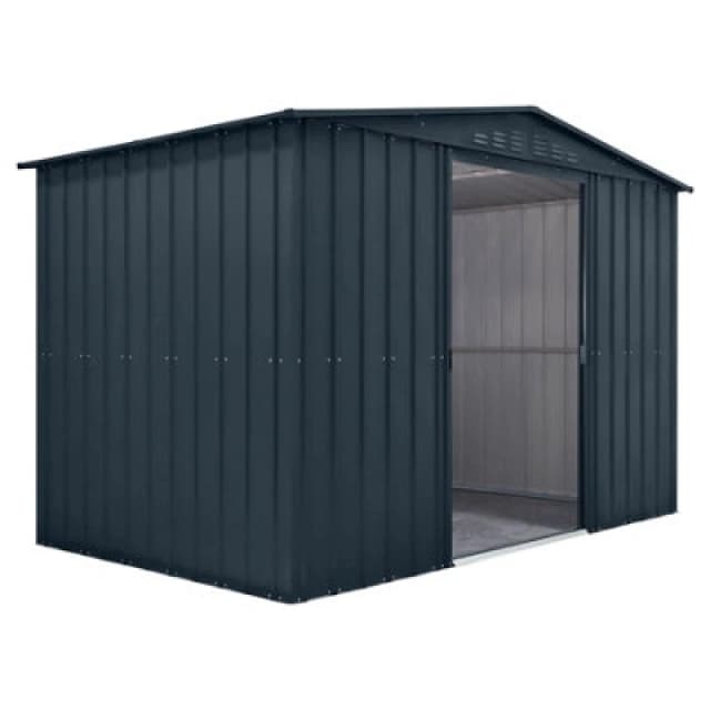 Mercia Globel 10 x 6 Apex Grey Metal Shed, Grey ESDXL20MET211
