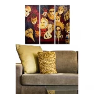 MDF136447223 Multicolor Decorative MDF Painting (3 Pieces)