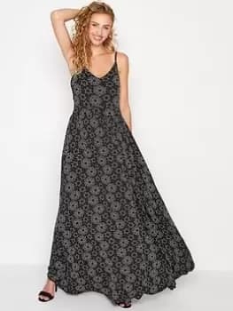 Long Tall Sally Starburst Strappy Maxi Dress - Black, Size 12, Women