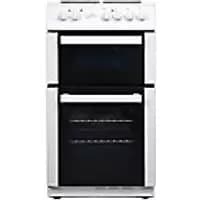 Statesman Twin Cavity FUSION50W Electric Cooker 2 Oven Shelves and 1 Tray Metal White