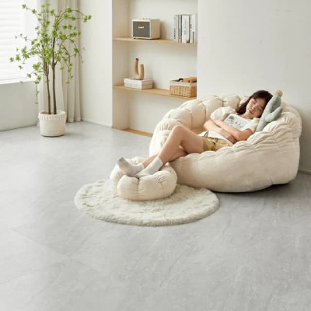 Gr8 Home Matte Grey 3.34M² Floor Tiles Self Adhesive Marble Effect Pvc Flooring