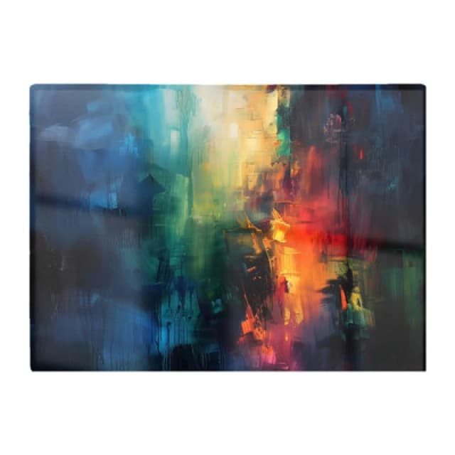 Warren Reed Designer Colourful Chaos: Urban Dreamscape Chopping Board